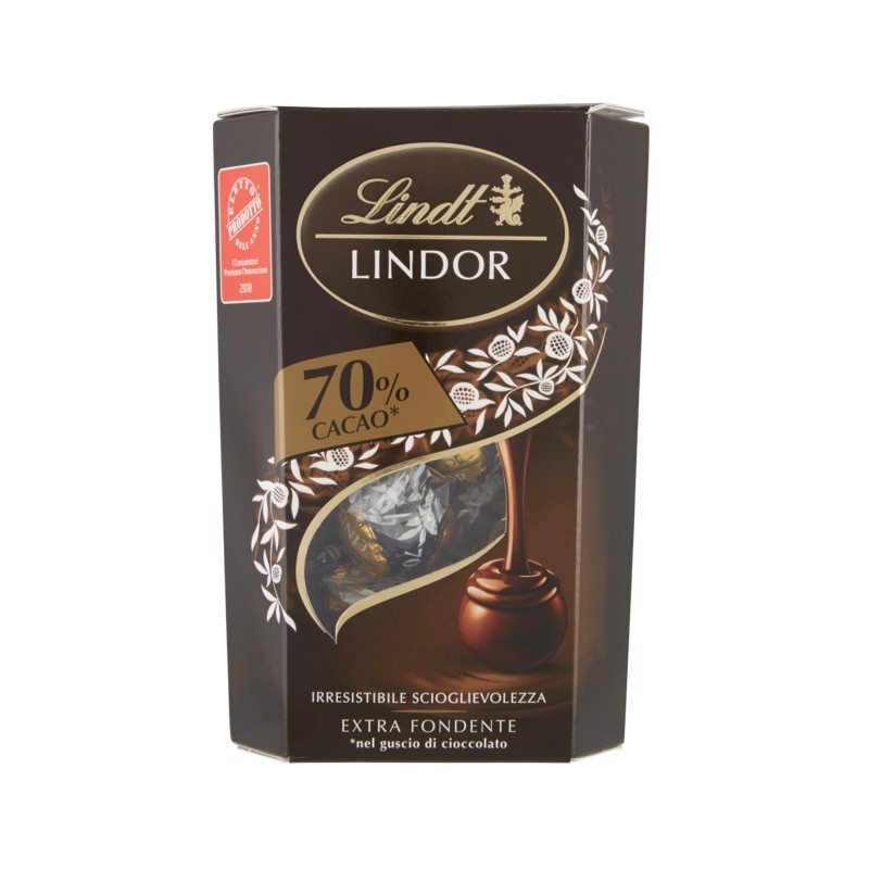 8003340034959 Lindor Cornet Extra Fondente 70% Cacao 200gr