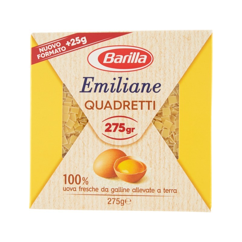 Barilla Emiliane Pastina All'uovo Quadretti 275gr