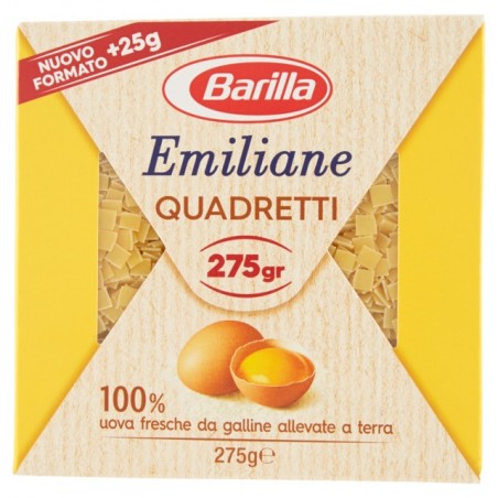 8076809573139 Barilla Emiliane Pastina All'uovo Quadretti 275gr