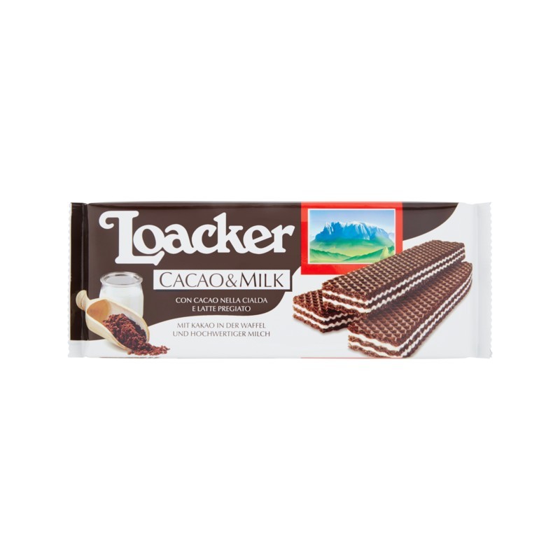 LOACKER WAFER CACAO&MILK 175GR