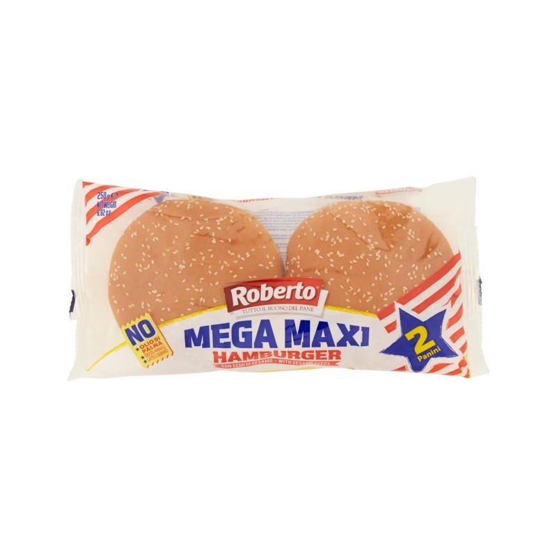 Roberto Pane 2 Mega Maxi Hamburger Sesamo 250gr