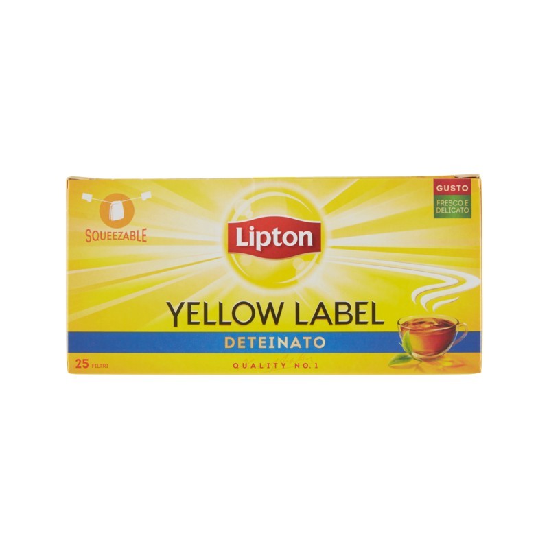 Lipton Te' Yellow Label Deteinato 25 Filtri 37gr