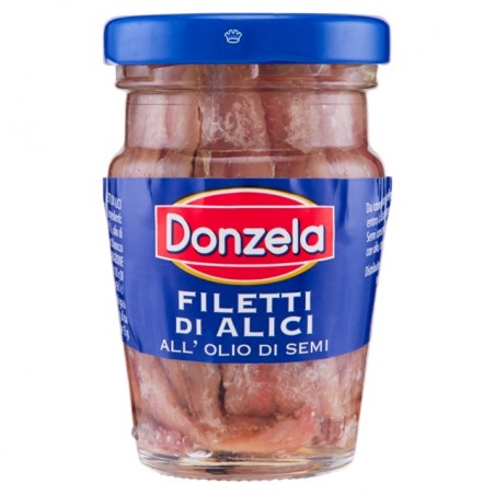 80106715 Donzela Filetti Di Alici All'olio Di Semi Vasetto 80gr