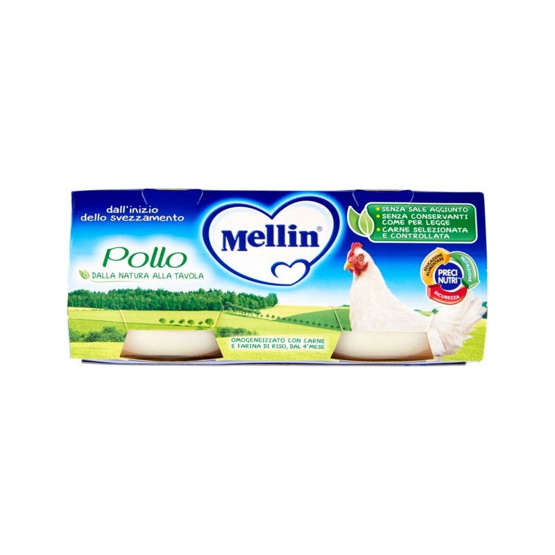 5900852021541 Mellin Omogeneizzato Pollo 2x80gr