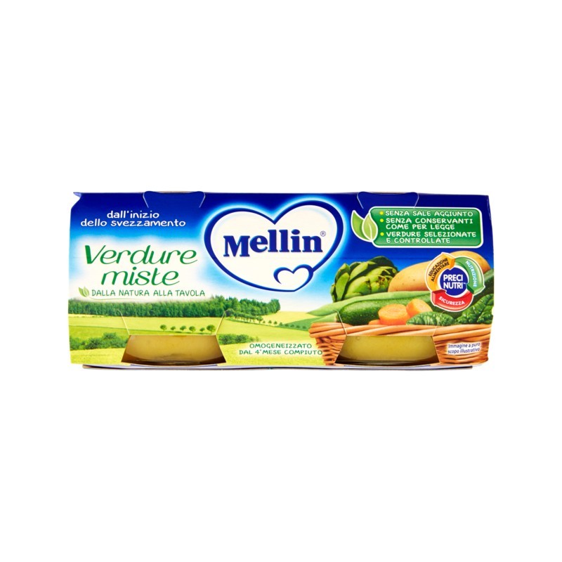 5900852021824 Mellin Omogeneizzato Verdure Miste 2x80gr