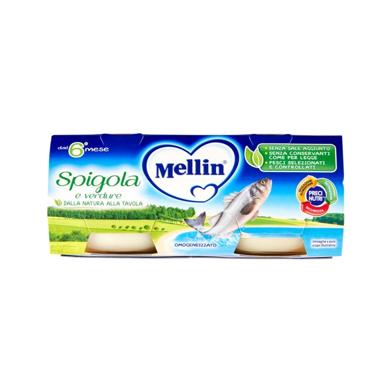 Mellin Omogeneizzato Spigola E Verdure 2x80gr