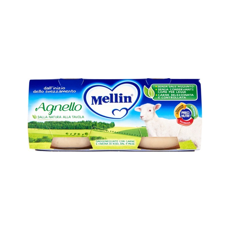 5900852021893 Mellin Omogeneizzato Agnello 2x80gr