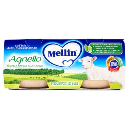 5900852021893 Mellin Omogeneizzato Agnello 2x80gr