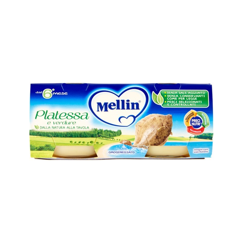 5900852021886 Mellin Omogeneizzato Platessa 2x80gr