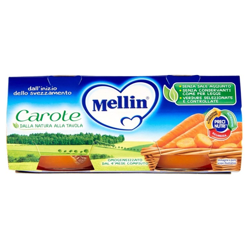 Mellin Omogeneizzato Carote 2x80gr