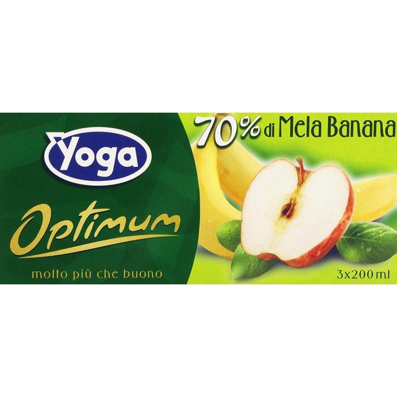 Yoga Optimum Succo Mela Banana 3x200ml