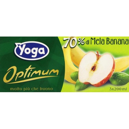 8001440114212 Yoga Optimum Succo Mela Banana 3x200ml