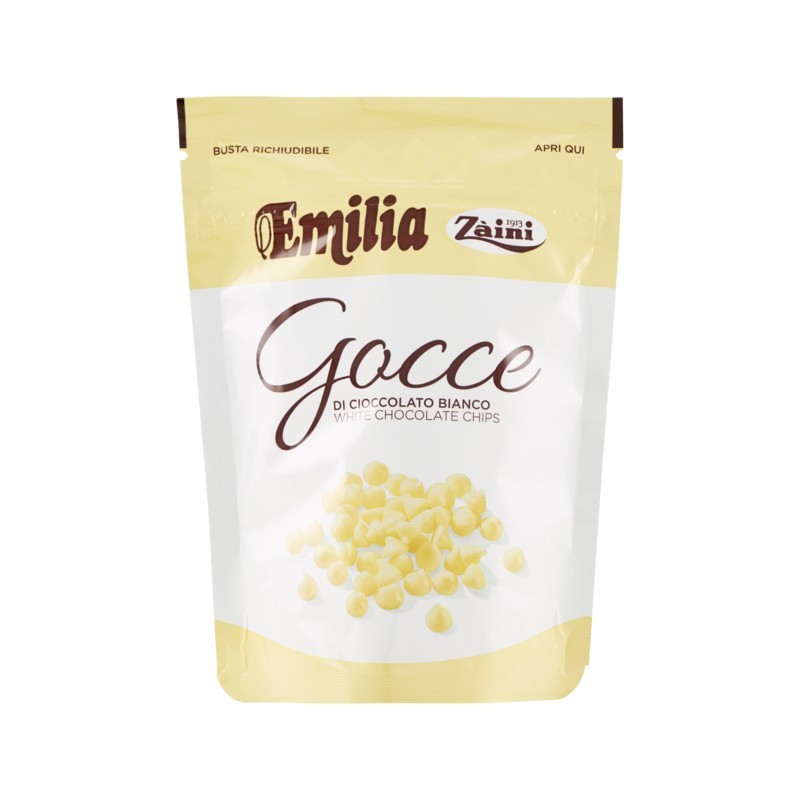 8004735069723 Zaini Emilia Gocce Cioccolato Bianco 180gr