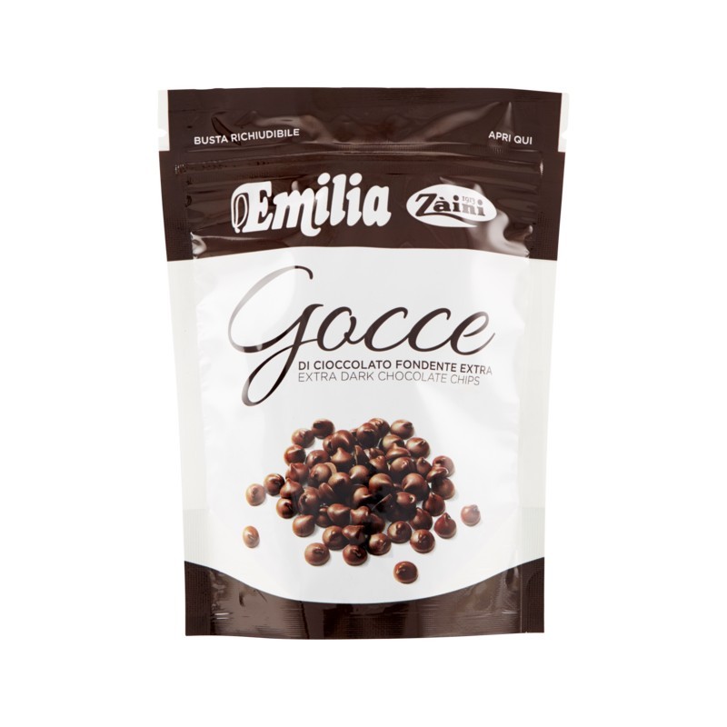 8004735069716 Zaini Emilia Gocce Cioccolato Fondente 200gr