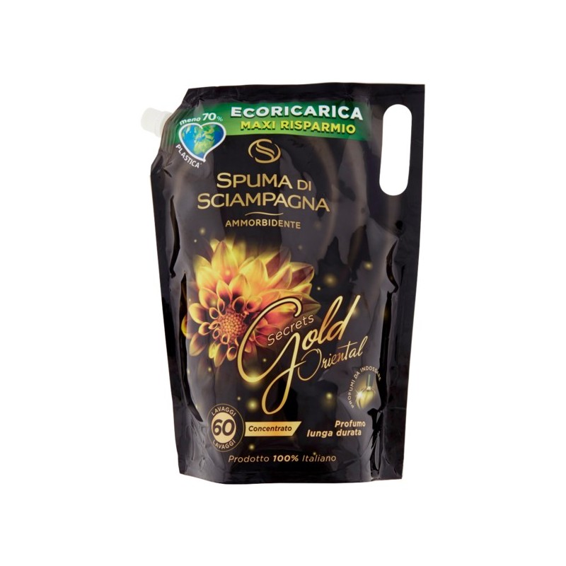 Spuma Di Sciampagna Ammorbidente Eco Ricarica Gold 60 Misurini 1500ml