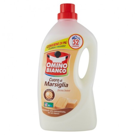 8003650010841 Omino Bianco Liquido Lavatrice Marsiglia 52 Misurini 2600ml