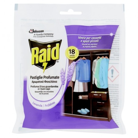 5000204090079 Raid Profuma Biancheria Lavanda 18pz