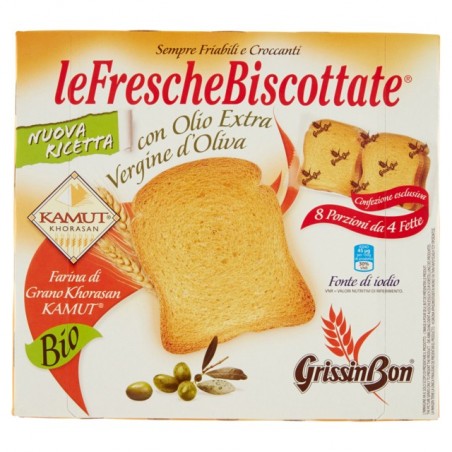 8001405000048 Grissin Bon Le Fresche Biscottate Al Kamut Bio 250gr