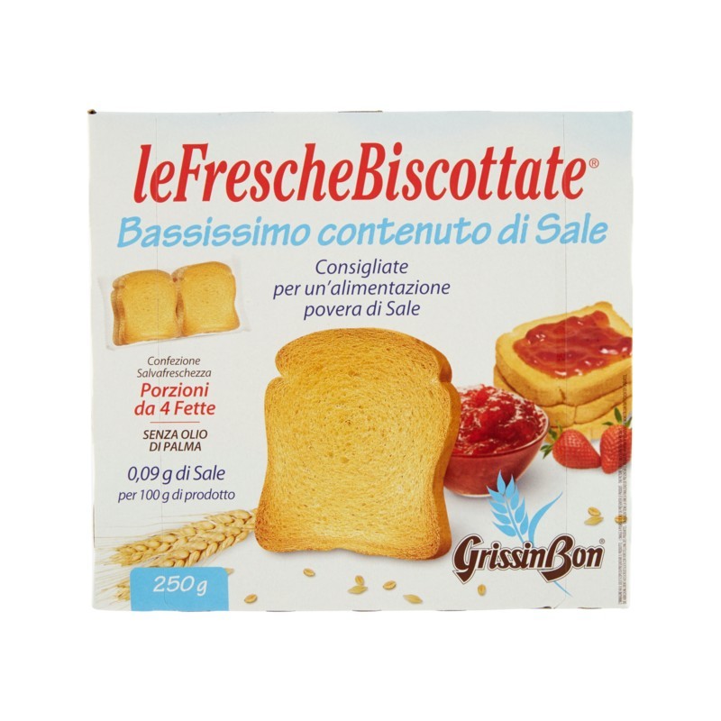 8001405000093 Grissin Bon Le Fresche Biscottate - Bassissimo Contenuto Di Sale 250gr