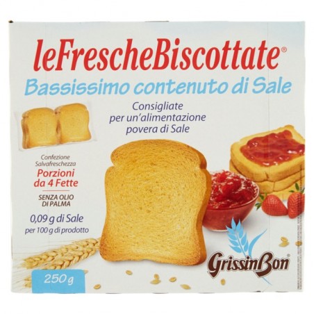 8001405000093 Grissin Bon Le Fresche Biscottate - Bassissimo Contenuto Di Sale 250gr