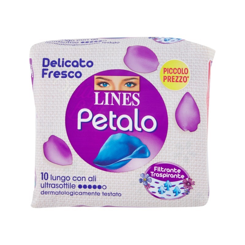 8001480401488 Lines Petalo Blu Ultra Lungo Con Ali 10pz