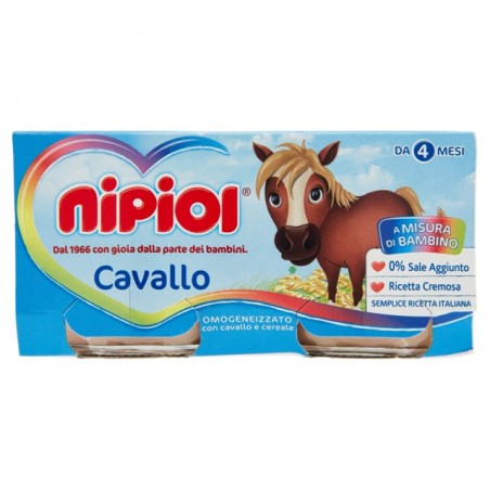 8001040093603 Nipiol Omogeneizzato Cavallo 2x80gr