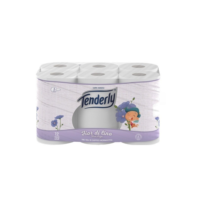 8005892349512 Tenderly Igienica Fior Di Lino 12pz