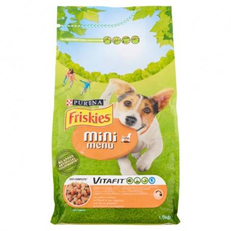 3222270146173 FRISKIES DOG CROCCHETTE MINI MENU' POLLO & VERDURE 1500GR