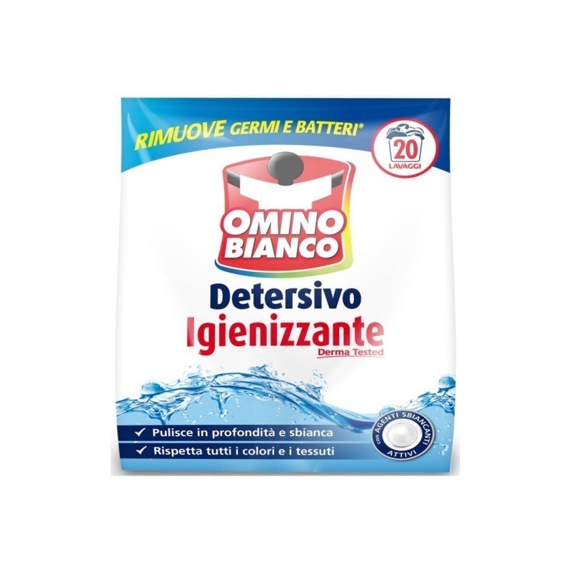 Omino Bianco Detersivo + Igienizzante Polvere 20 Misurini 1110gr