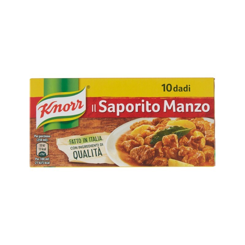 8000830001132 Knorr Dado Il Saporito Manzo 10pz 100gr