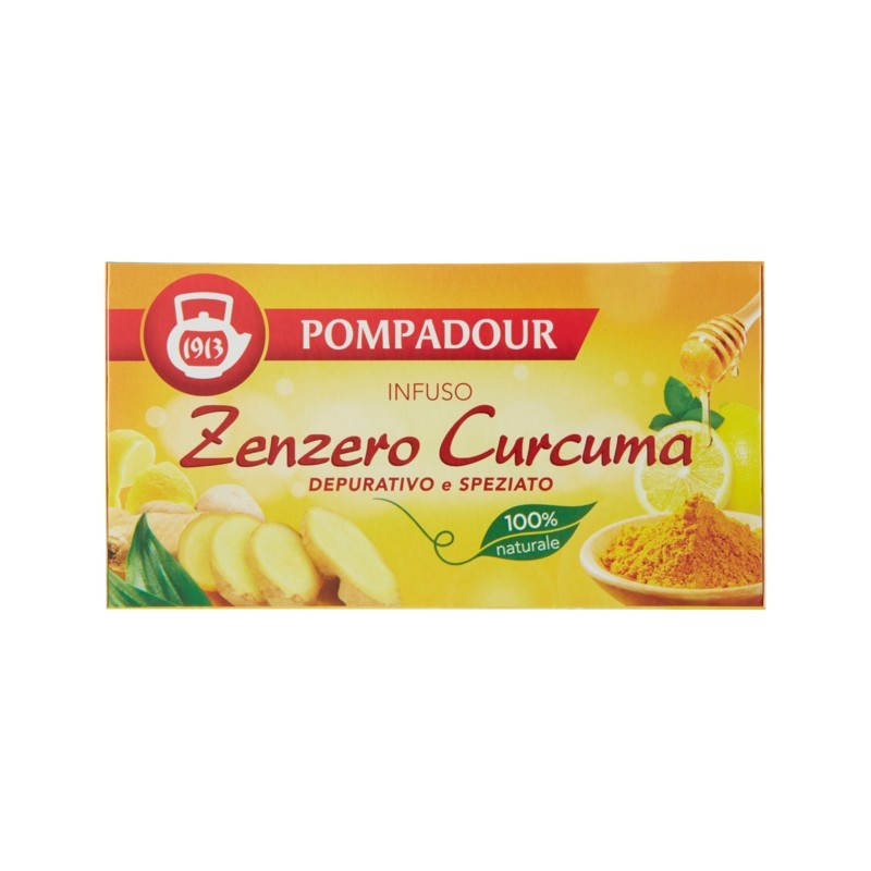 Pompadour Infuso Zenzero E Curcuma 20x1,8gr