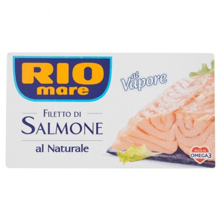 8004030088009 Rio Mare Filetti Salmone Al Naturale Al Vapore 150gr