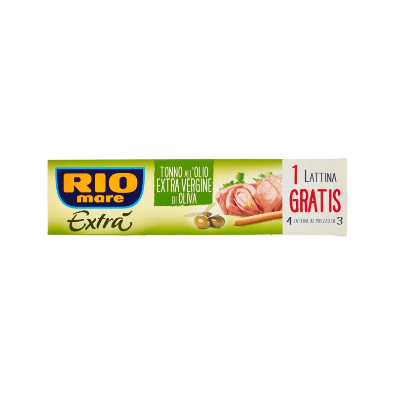 Rio Mare Tonno Extra' All'olio Extra Verginedi Oliva 3+1x80gr