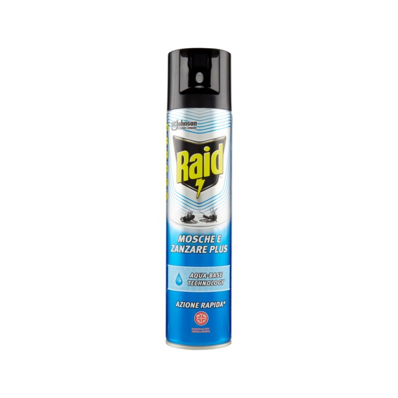 Raid Mosche E Zanzare Aqua Base Tecnology Spray 400ml