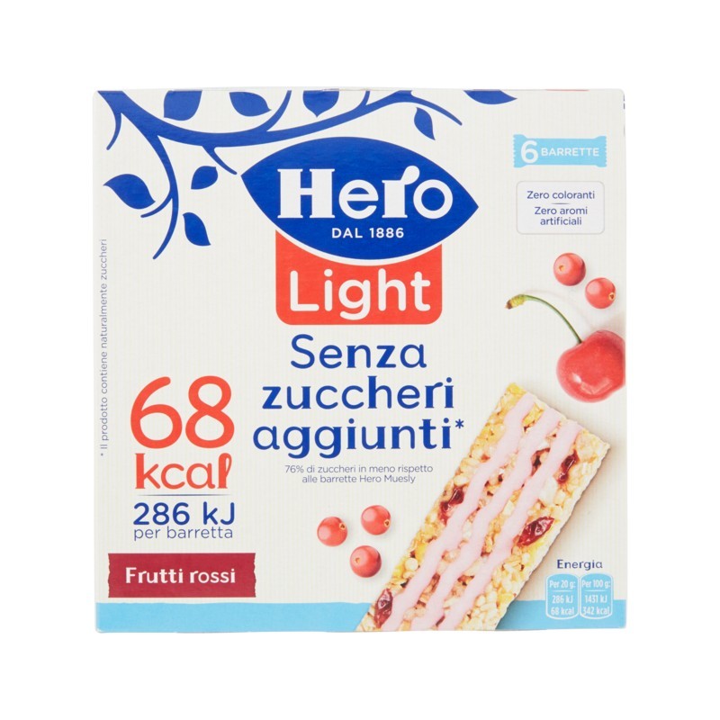 Hero Light Muesly Frutti Rossi 6x20gr