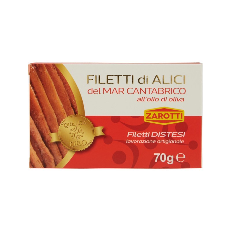 Zarotti Filetti Alici Del Mar Cantabrico All'olio Di Oliva 70gr