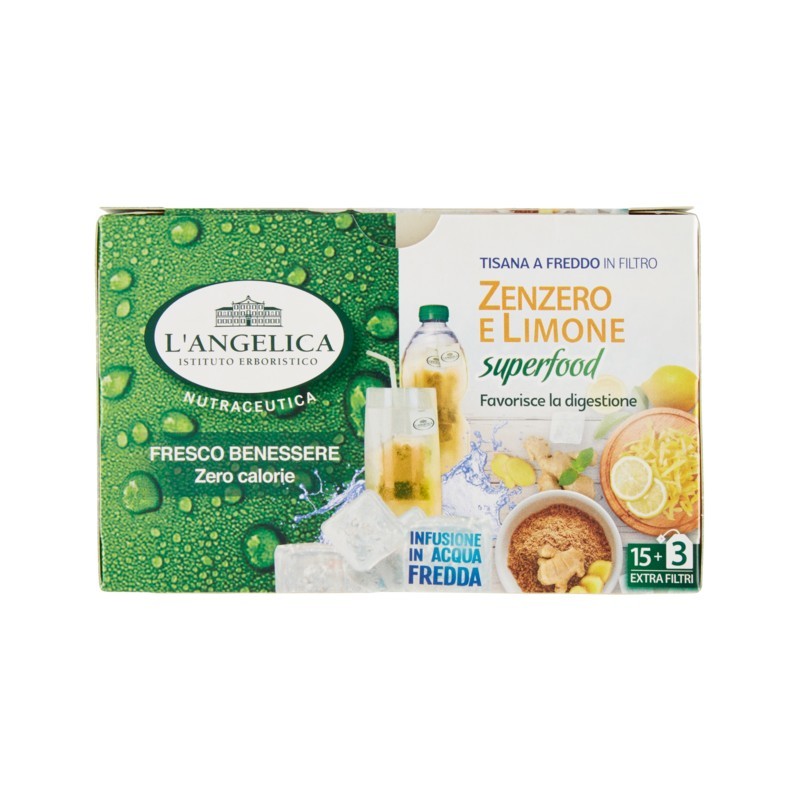 L'angelica Tisana Fredda Zenzero E Limone 18 Filtri 31,5gr