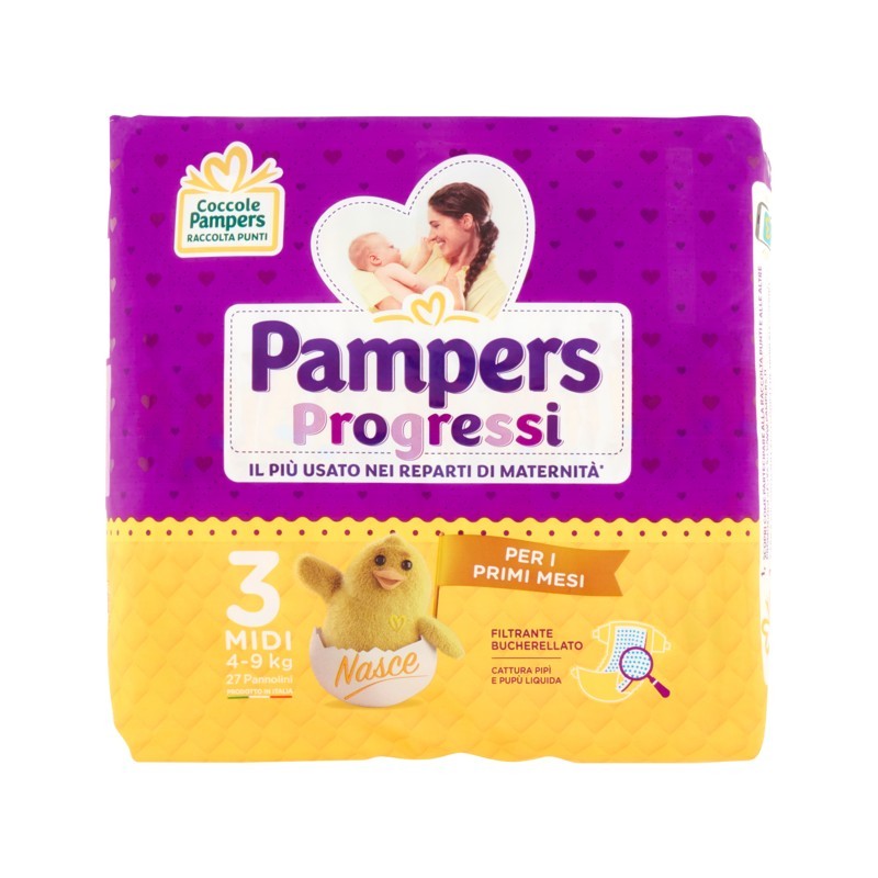 Pampers Progressi Midi 4-9kg 27pz