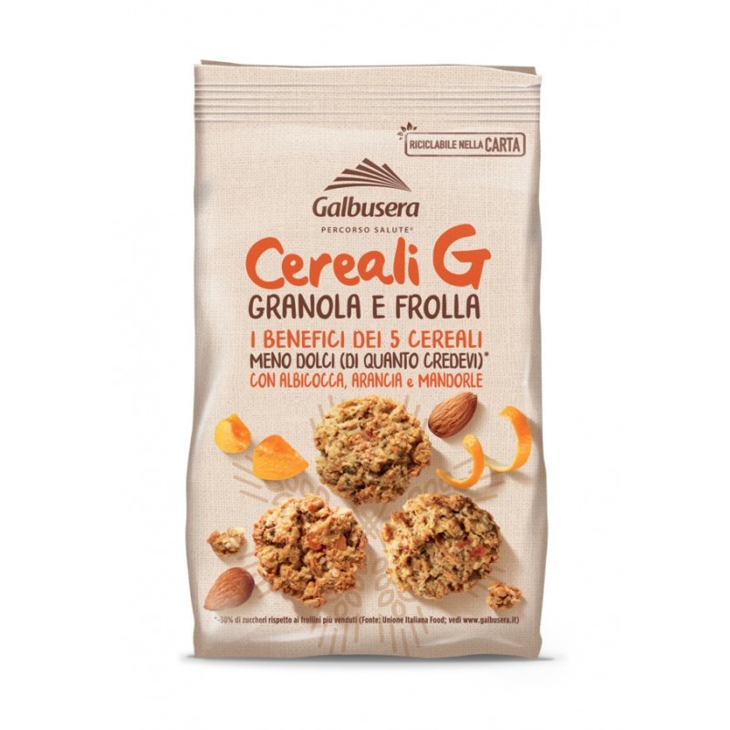 Galbusera Cereali G Granola Frolla Albicocca, Arancia E Mandorle 300gr