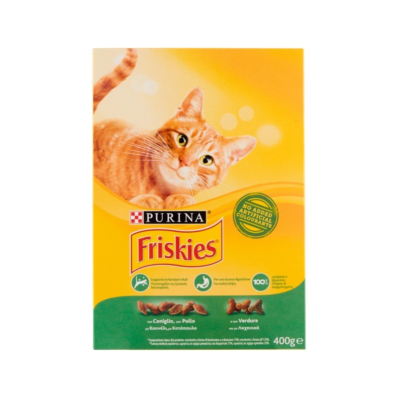 Friskies Cat Crocchette Coniglio, Pollo E Verdure 400gr