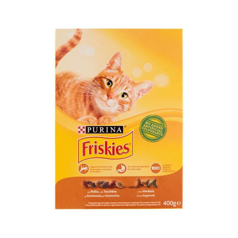 Friskies Cat Crocchette Pollo, Tacchino E Olive 400gr