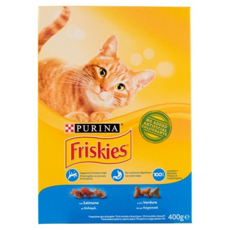 3010470153950 Friskies Cat Crocchette Salmone E Verdure 400gr