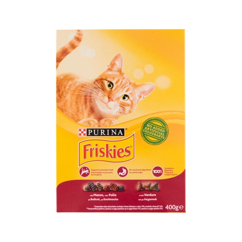 Friskies Cat Crocchette Manzo, Pollo E Verdure 400gr