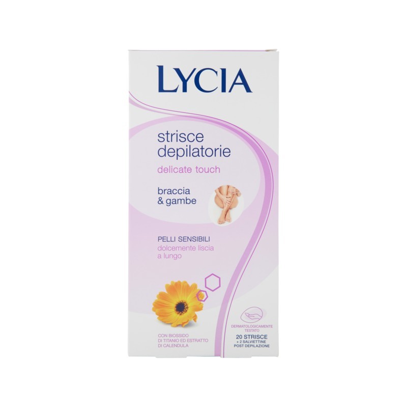 Lycia Strisce Depilatorie Braccia E Gambe Pelli Sensibili 20pz