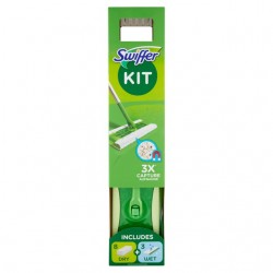 Swiffer Starter Kit Scopa + 8 Panni + 3 Panni Wet 1pz