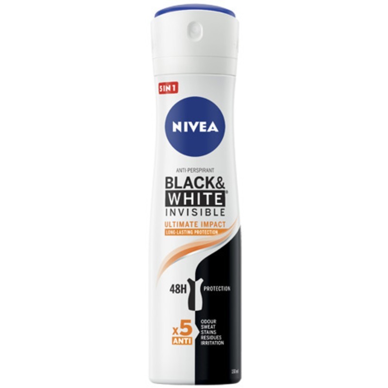 NIVEA DEODORANTE SPRAY BLACK & WHITE ULTIMATE IMPACT 150ML