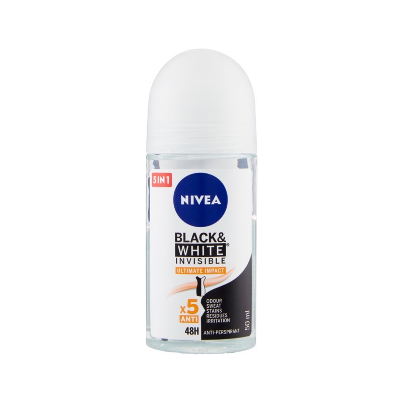 NIVEA DEODORANTE ROLL BLACK & WHITE ULTIMATE IMPACT 50ML