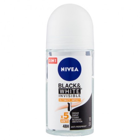 4005900730299 NIVEA DEODORANTE ROLL BLACK & WHITE ULTIMATE IMPACT 50ML