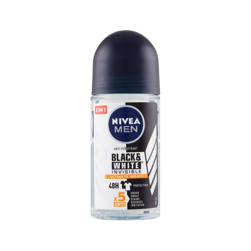 NIVEA DEODORANTE ROLL MEN BLACK & WHITE ULTIMATE IMPACT 50ML