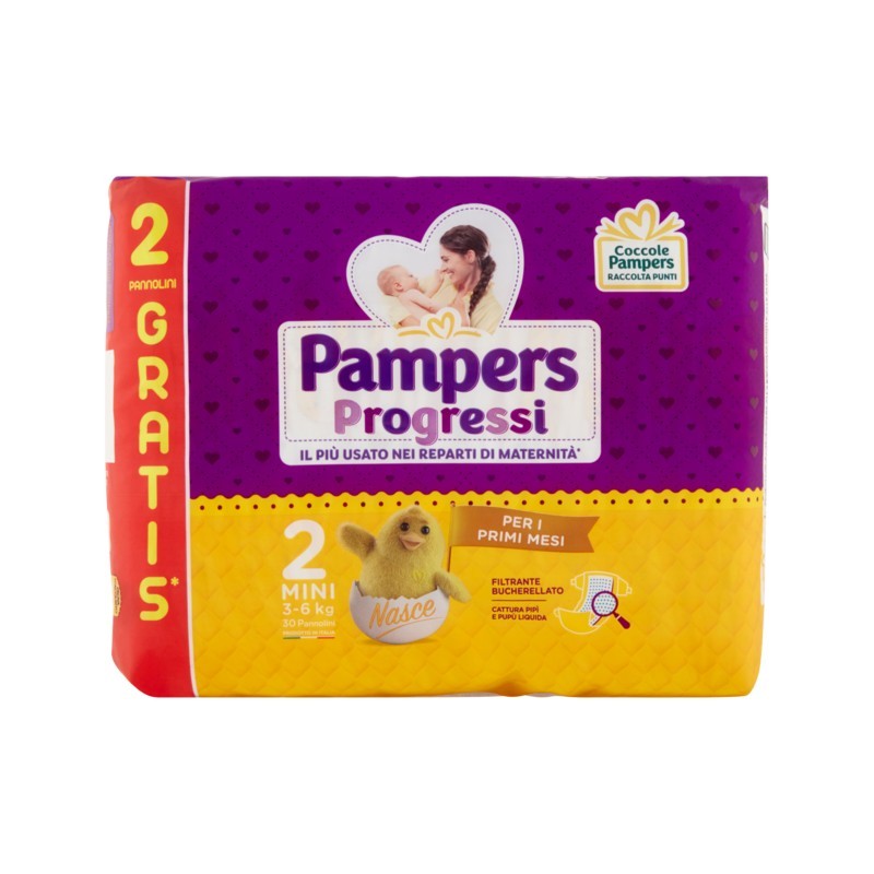 8001480302327 Pampers Progressi Mini 3-6kg New 30pz